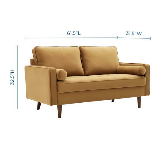 Valour Performance Velvet Loveseat by Furniture for America