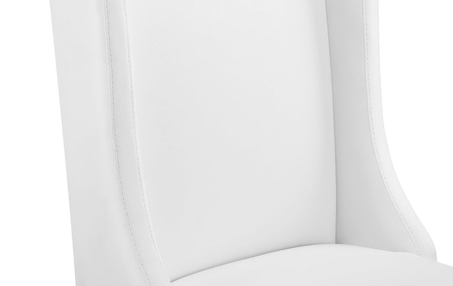 Lyra Faux Leather Counter Stool Set of 2 in White