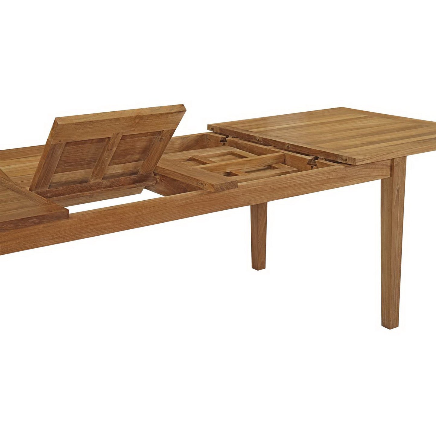 Cove 9 Piece Outdoor Patio Teak Dining Set in Natural White