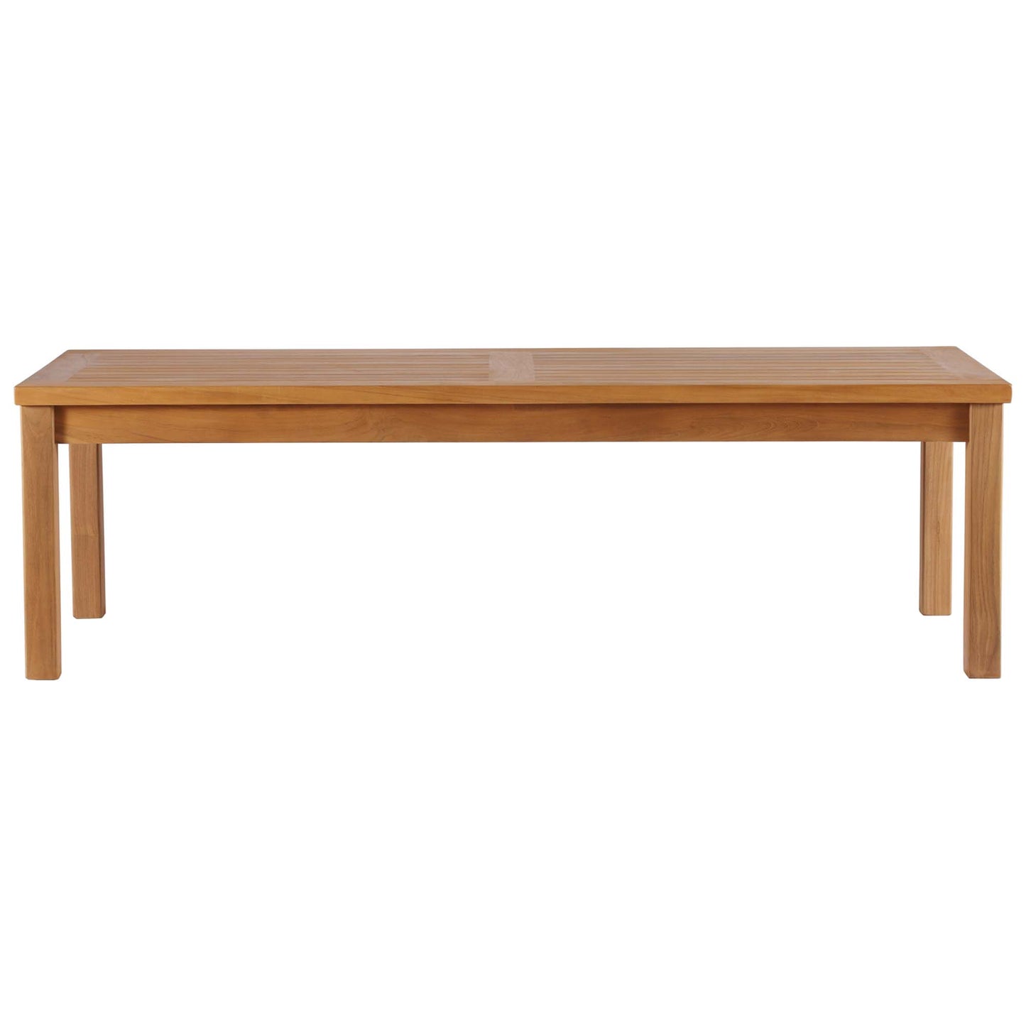 Cedar Outdoor Patio Teak Wood Coffee Table in Natural