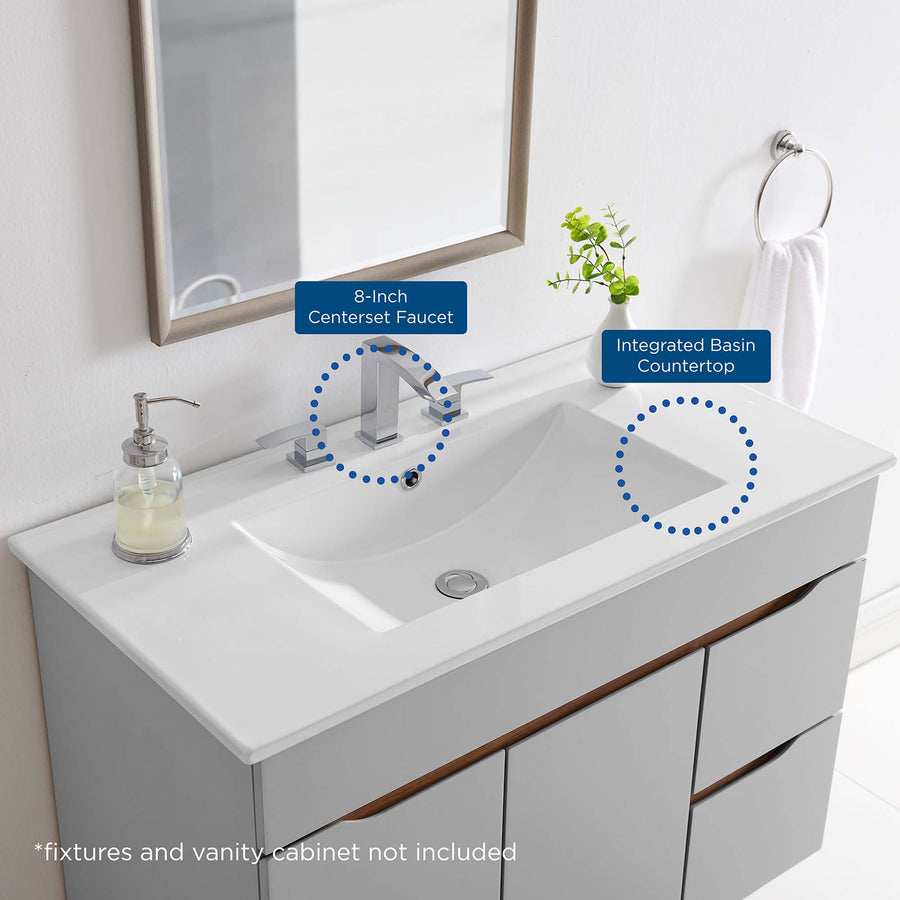Calla 36" Bathroom Sink in White