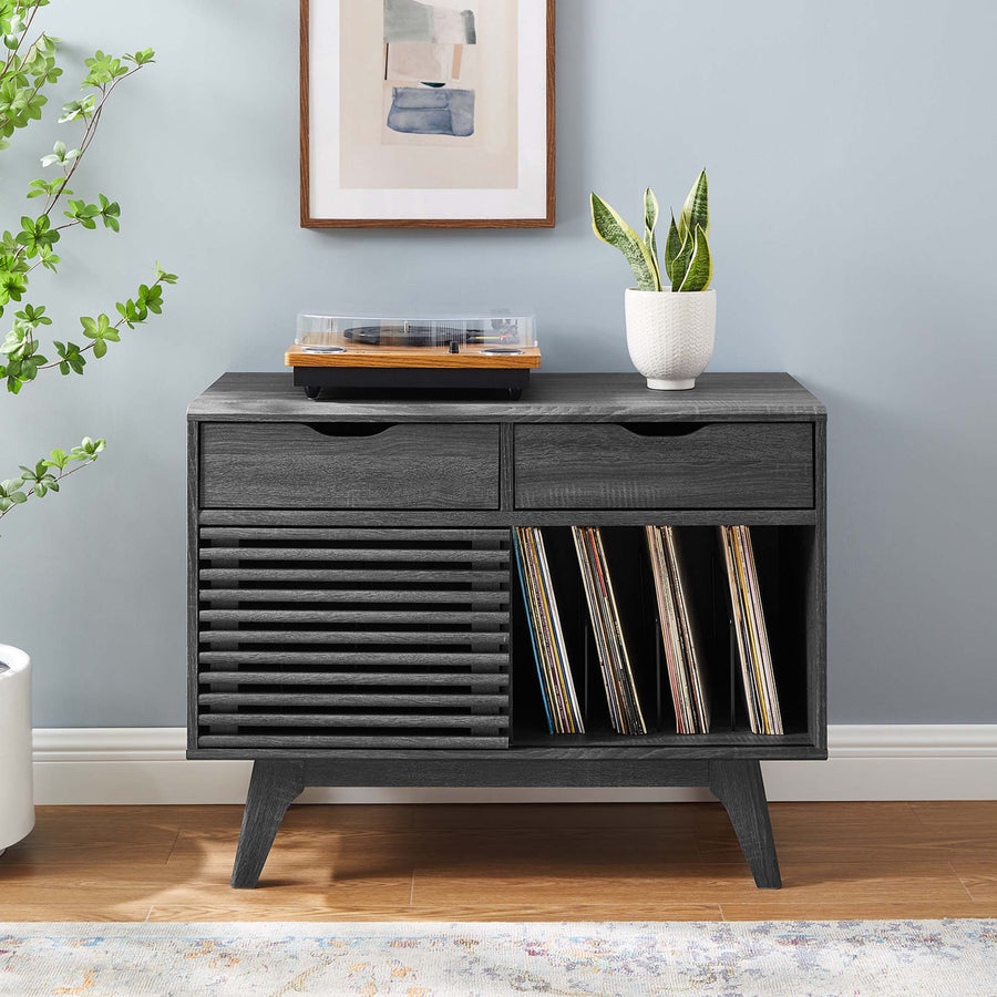 Vera Vinyl Record Display Stand in Charcoal