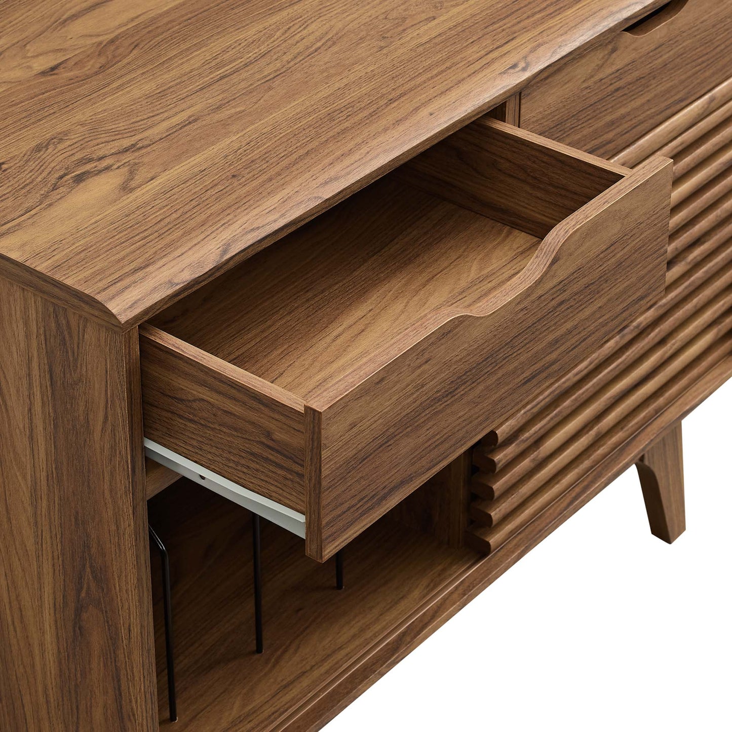 Vera Vinyl Record Display Stand in Walnut
