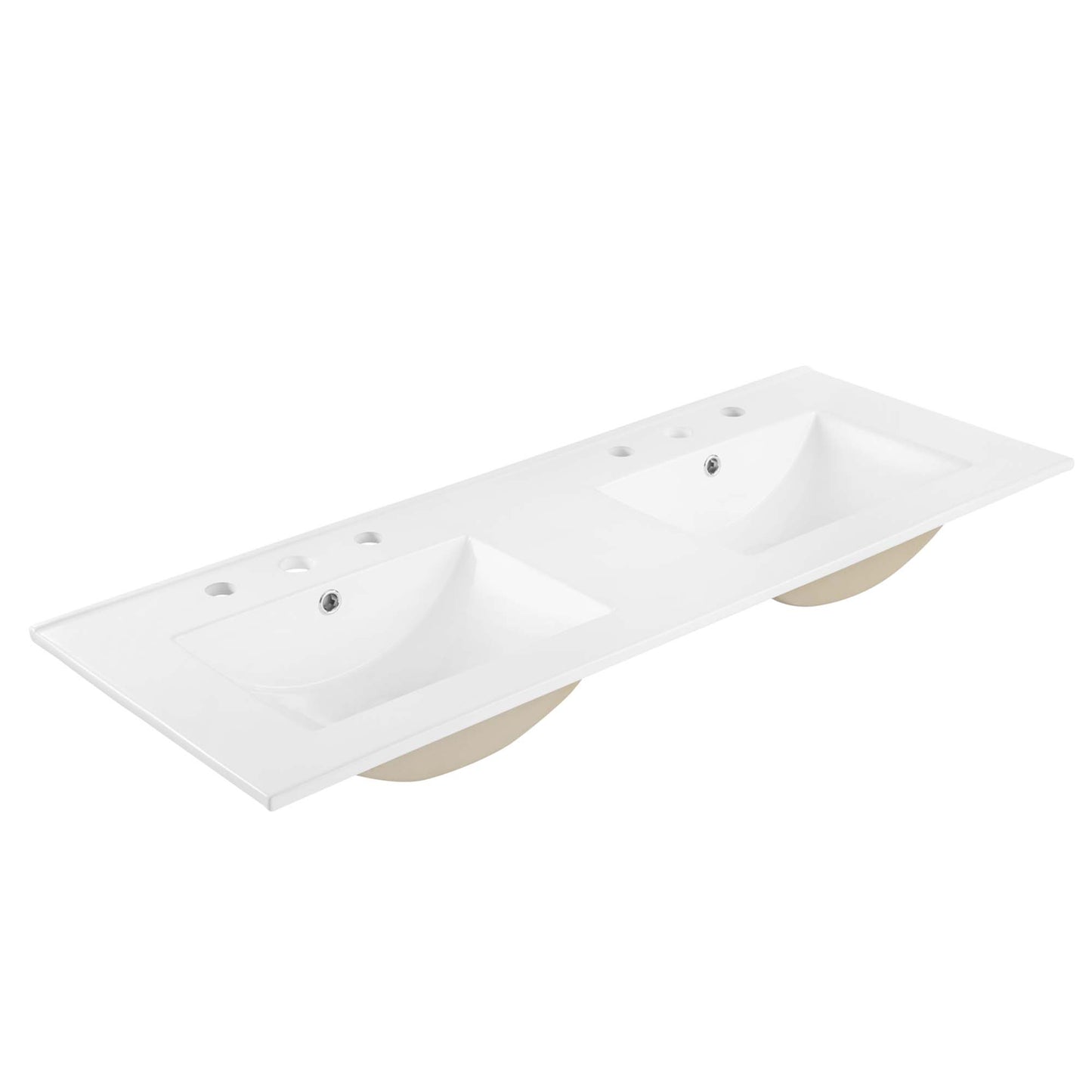 Calla 48" Double Basin Bathroom Sink in White