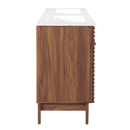 Render 48" Double Sink Bathroom Vanity by Furniture For America