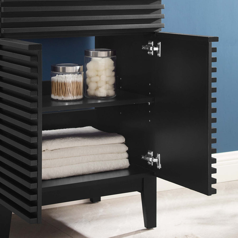 Vera 24" Bathroom Vanity Cabinet (Sink Basin Not Included) in Black