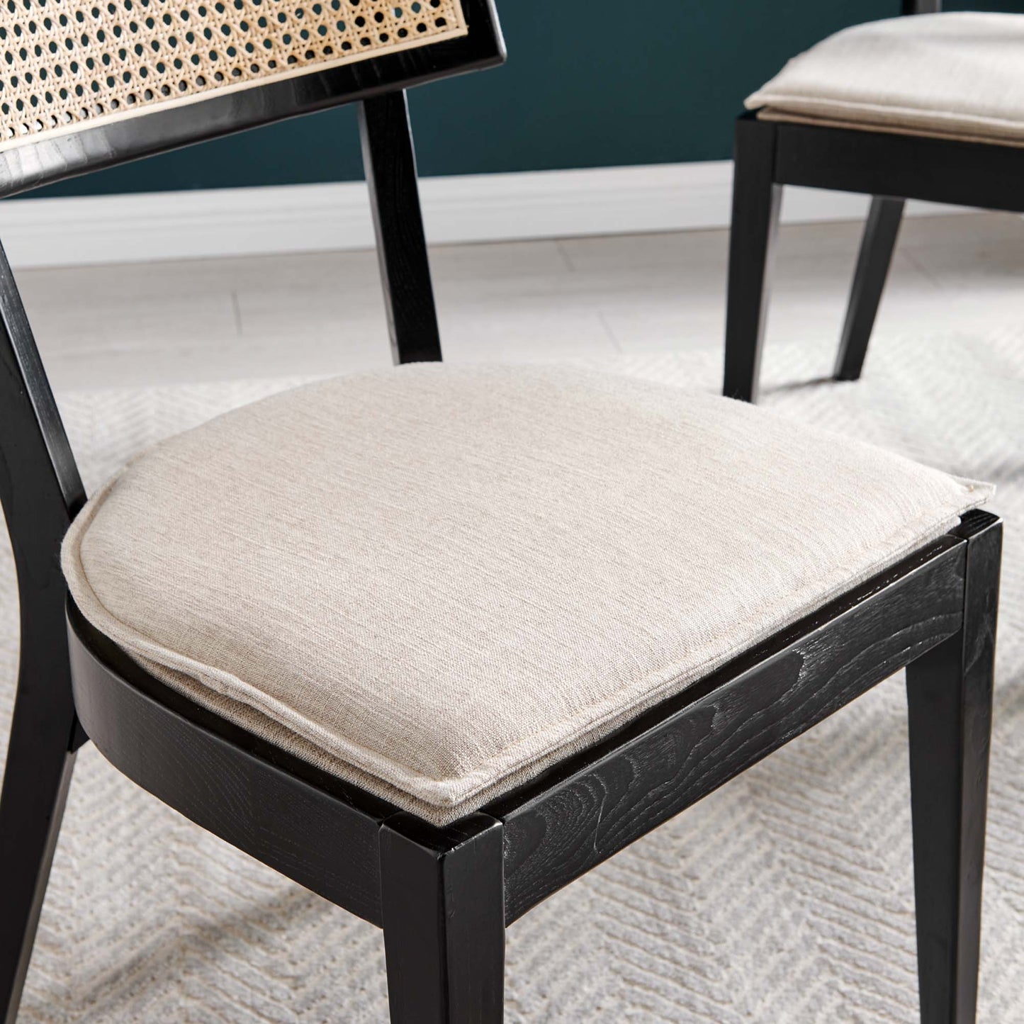 Bough Wood Dining Chair in Black Beige