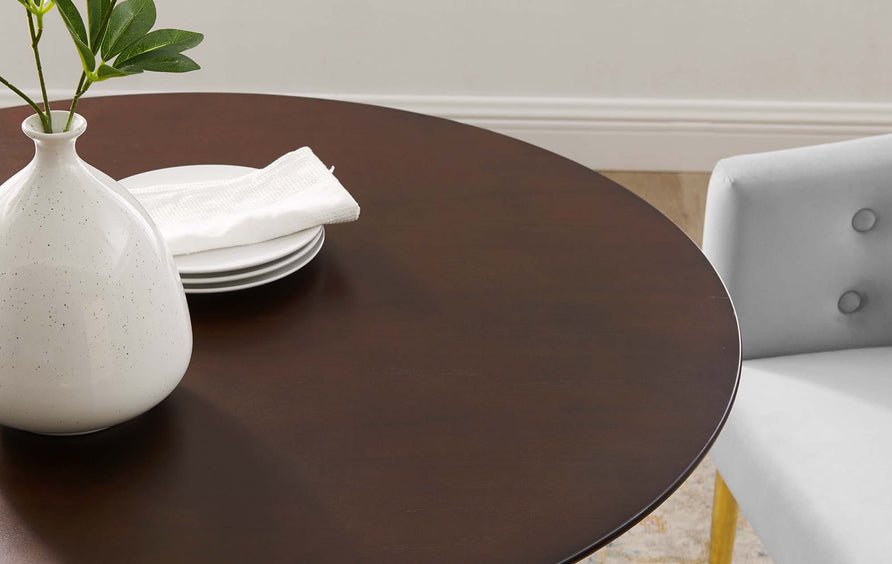 Theo 35" Dining Table in Gold Cherry Walnut