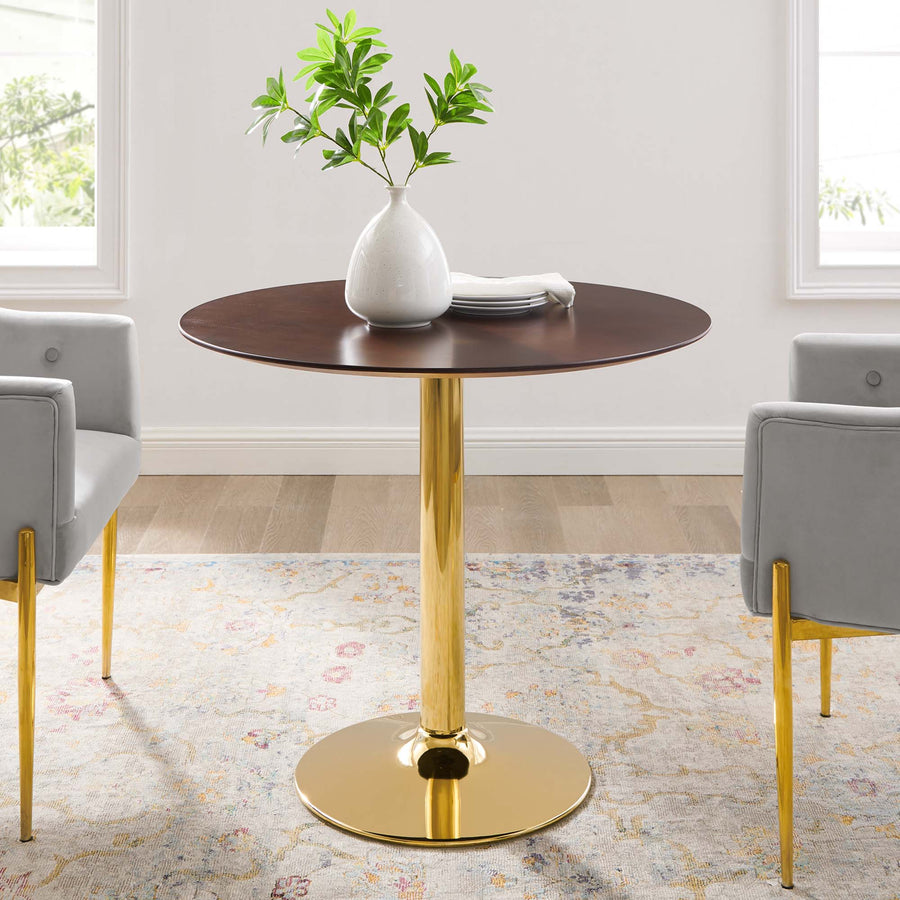 Theo 35" Dining Table in Gold Cherry Walnut