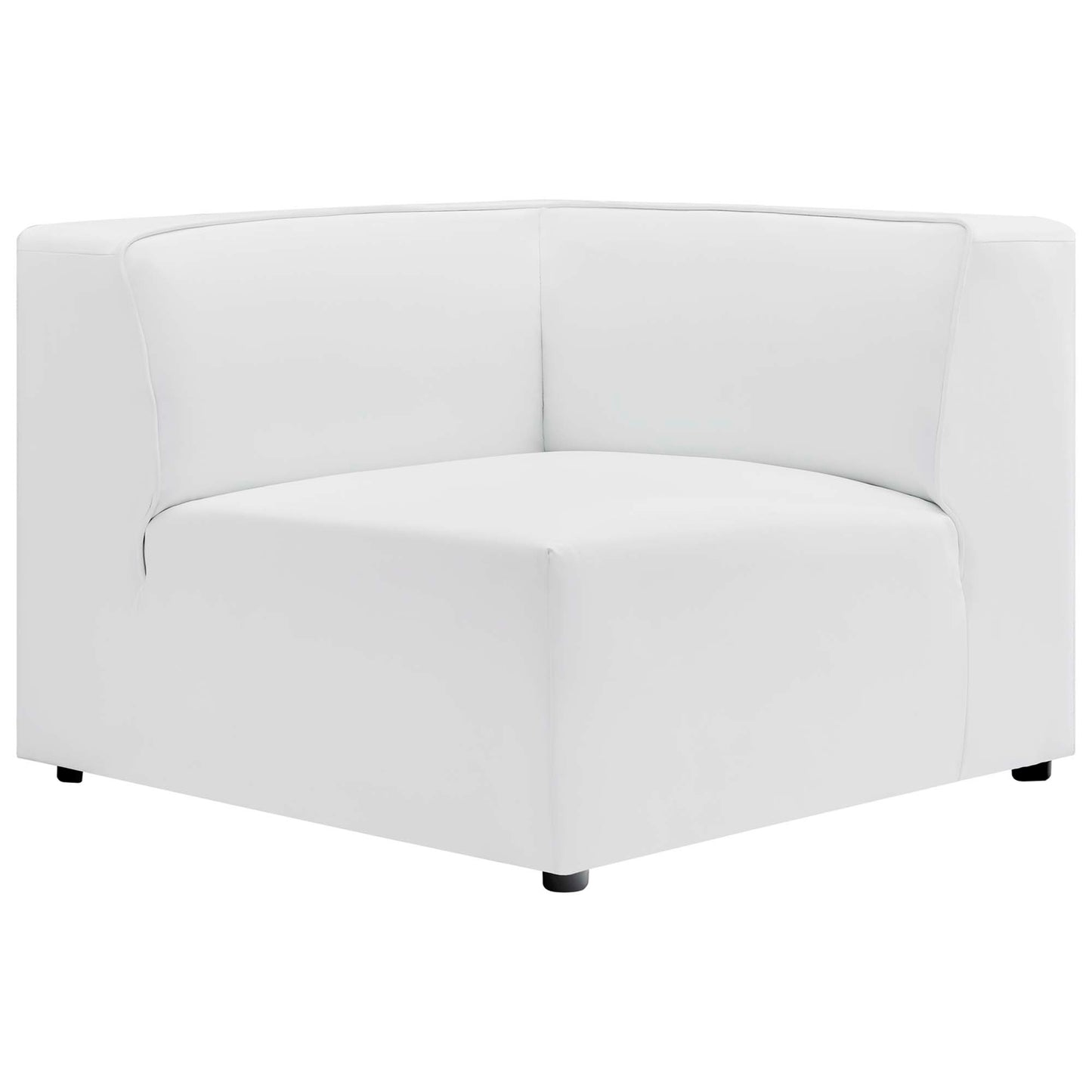 Pike 7-Piece Vegan Leather Sectional Sofa in White