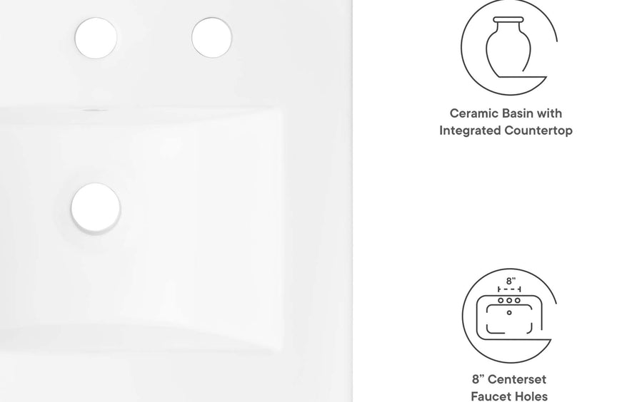 Calla 18" Bathroom Sink in White