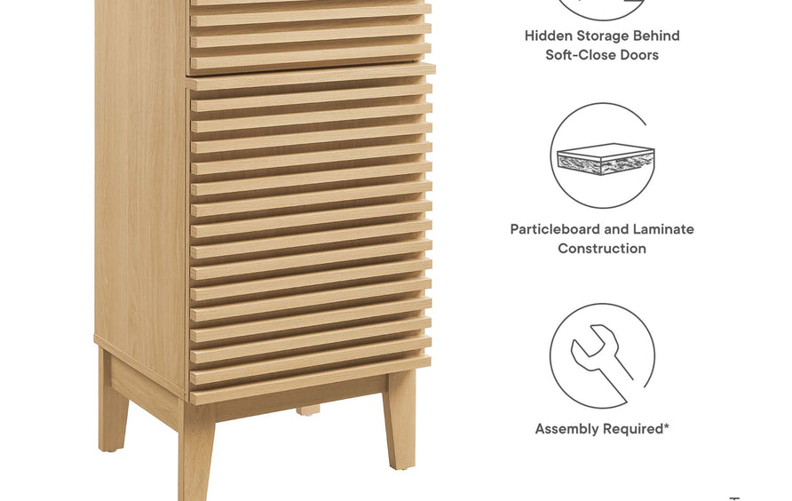 Vera 18" Bathroom Vanity Cabinet (Sink Basin Not Included) in Oak