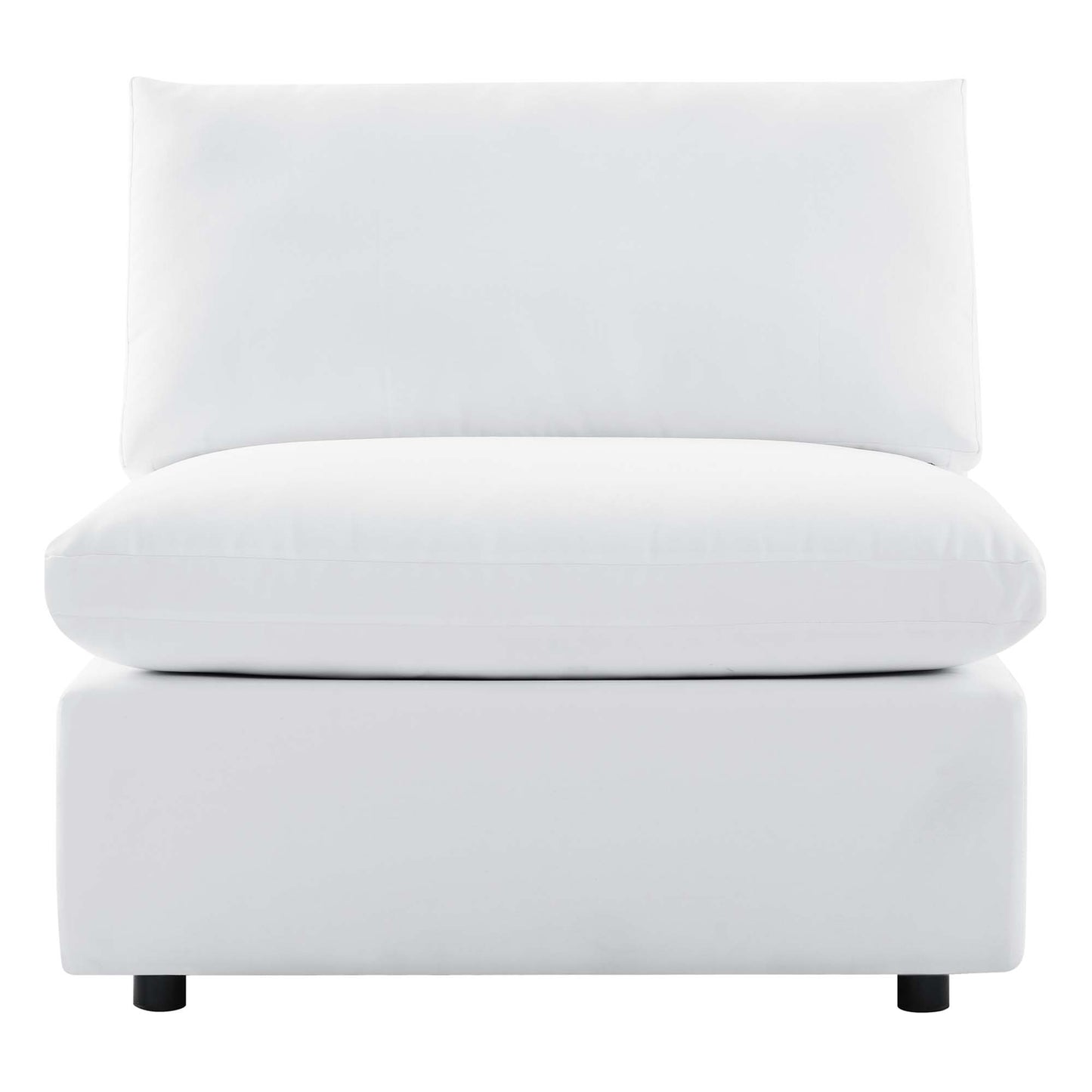 Linden Sunbrella® Outdoor Patio Armless Chair in White