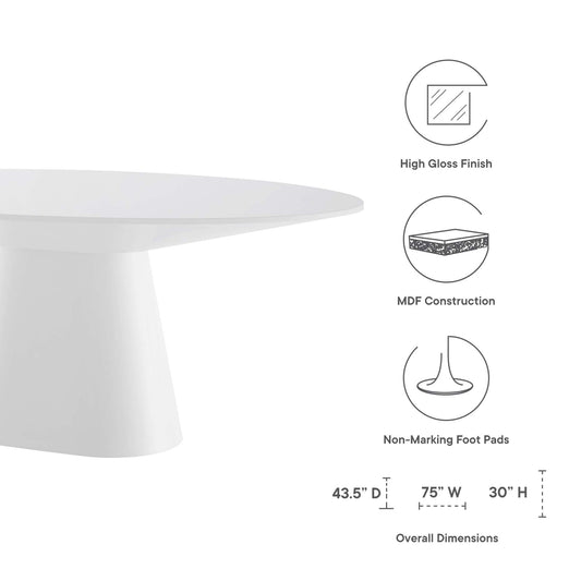 Provision 75" Oval Dining Table by Furniture For America
