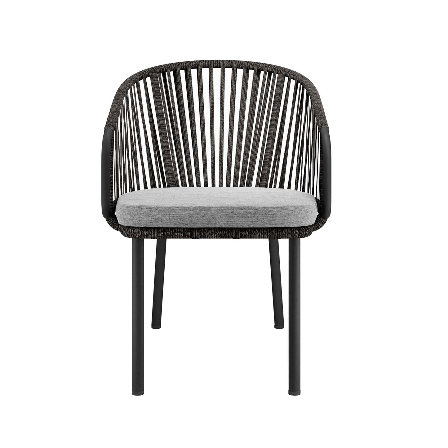 Dittany Outdoor Patio Armchair in Charcoal Gray