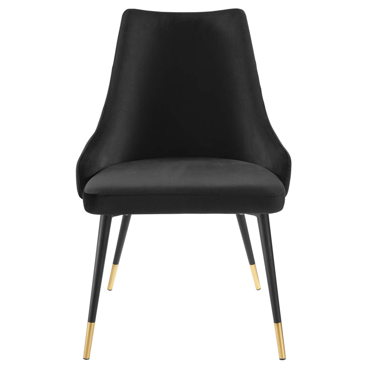 Sirocco Performance Velvet Dining Side Chair Set of 2 in Black
