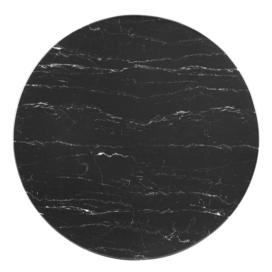 Zinque 28" Artificial Marble Dining Table by Furniture For America