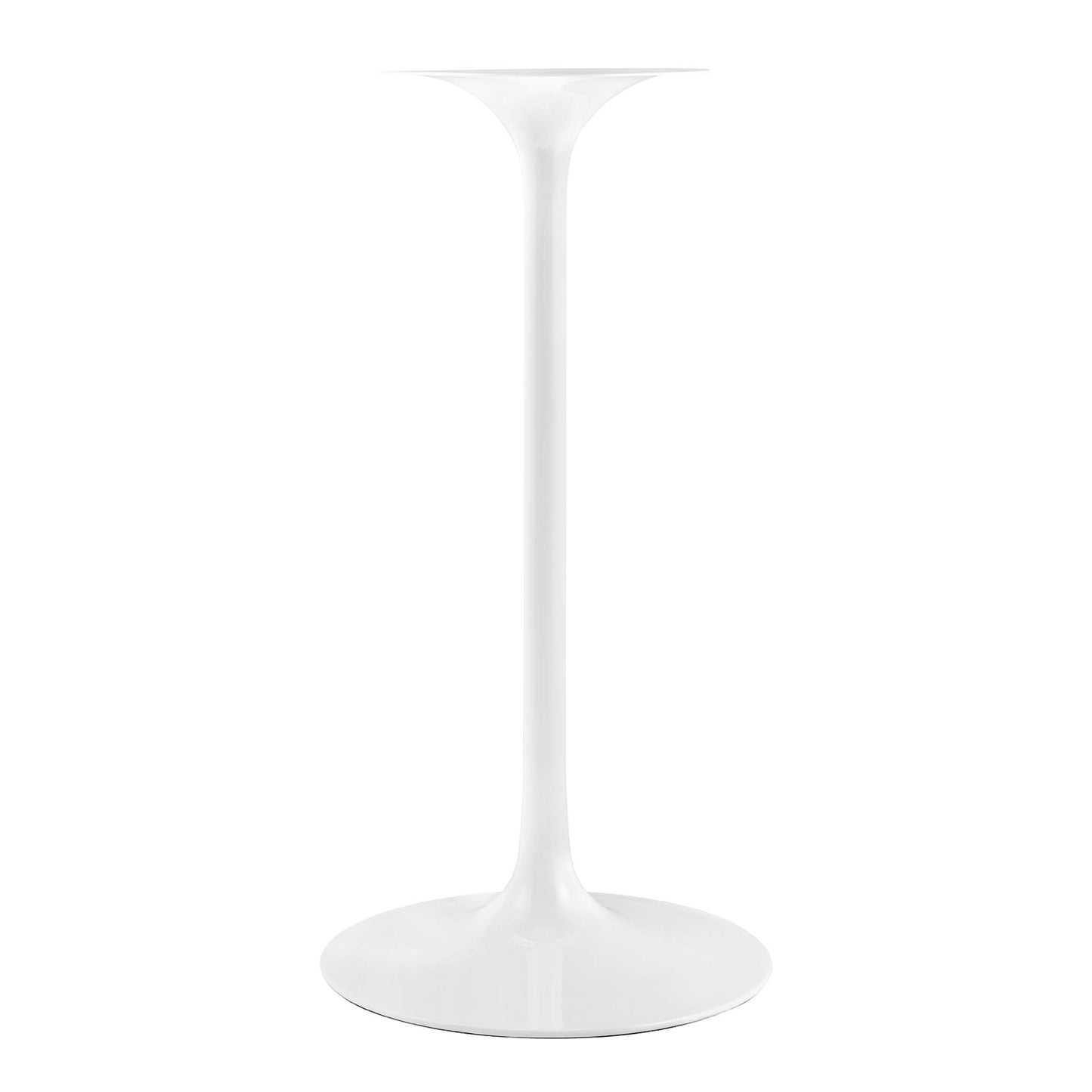 Lumen 28" Round Faux Marble Bar Table in White Black