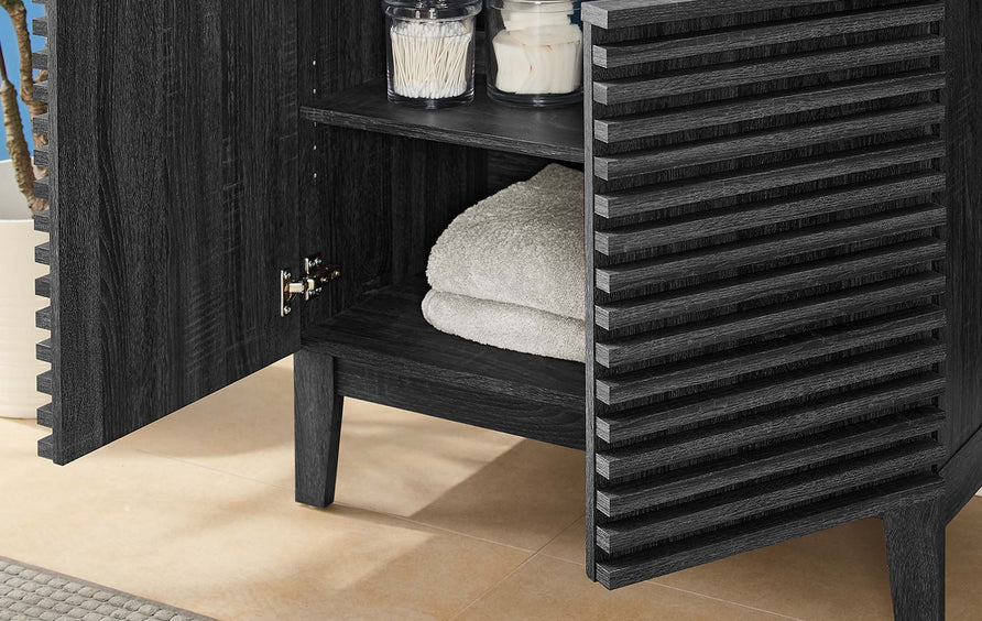 Vera 30" Bathroom Vanity in Charcoal Black