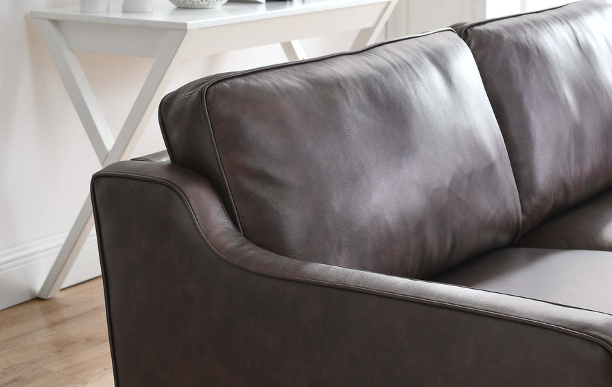 Tonka Genuine Leather Sofa in Brown