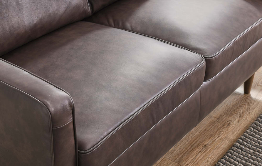 Tonka Genuine Leather Loveseat in Brown