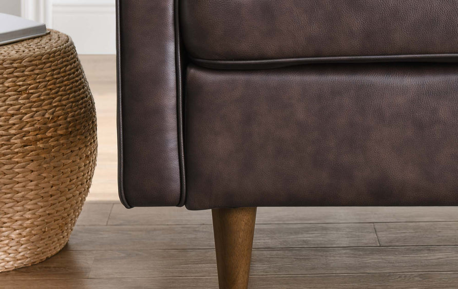 Tonka Genuine Leather Armchair in Brown