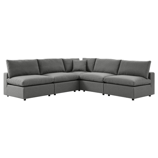 Commix 5-Piece Outdoor Patio Sectional Sofa by Furniture For America