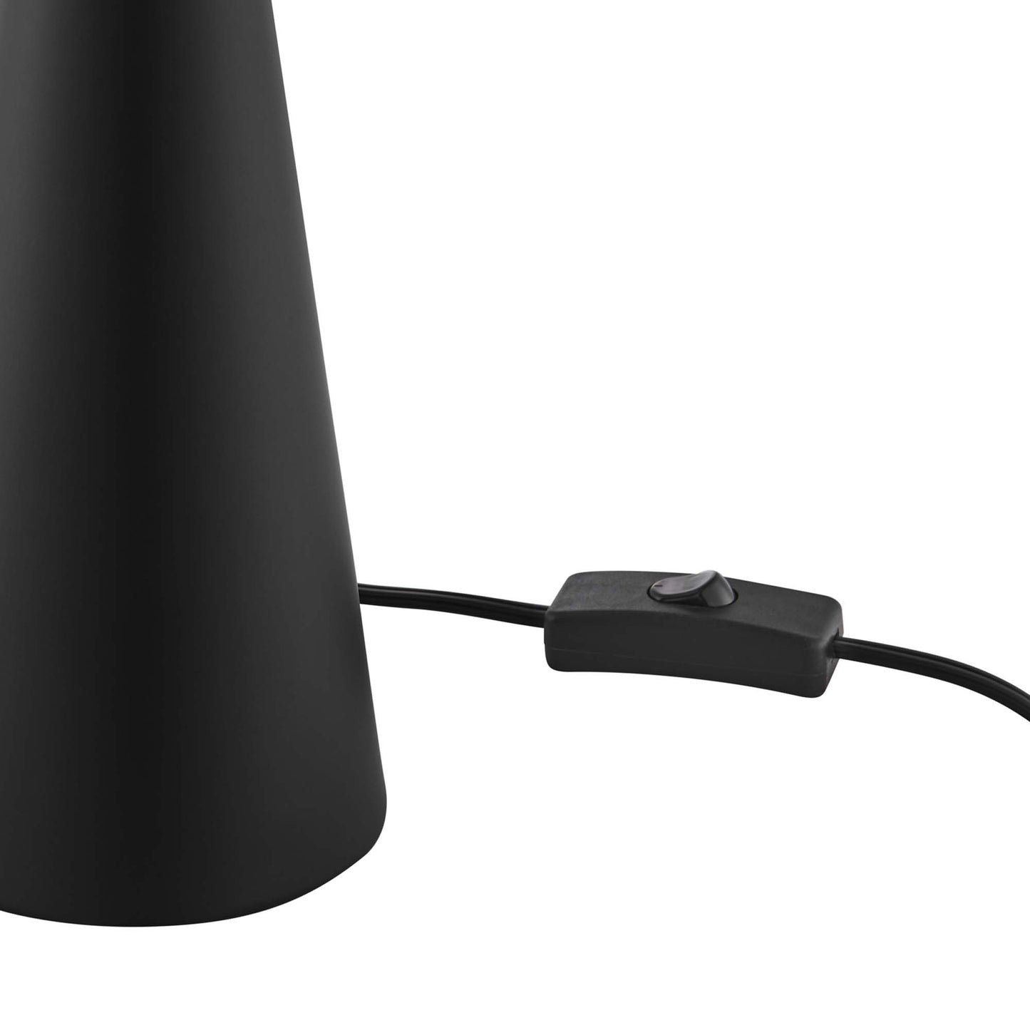 Ines Glass Globe Glass Table Lamp in White Black