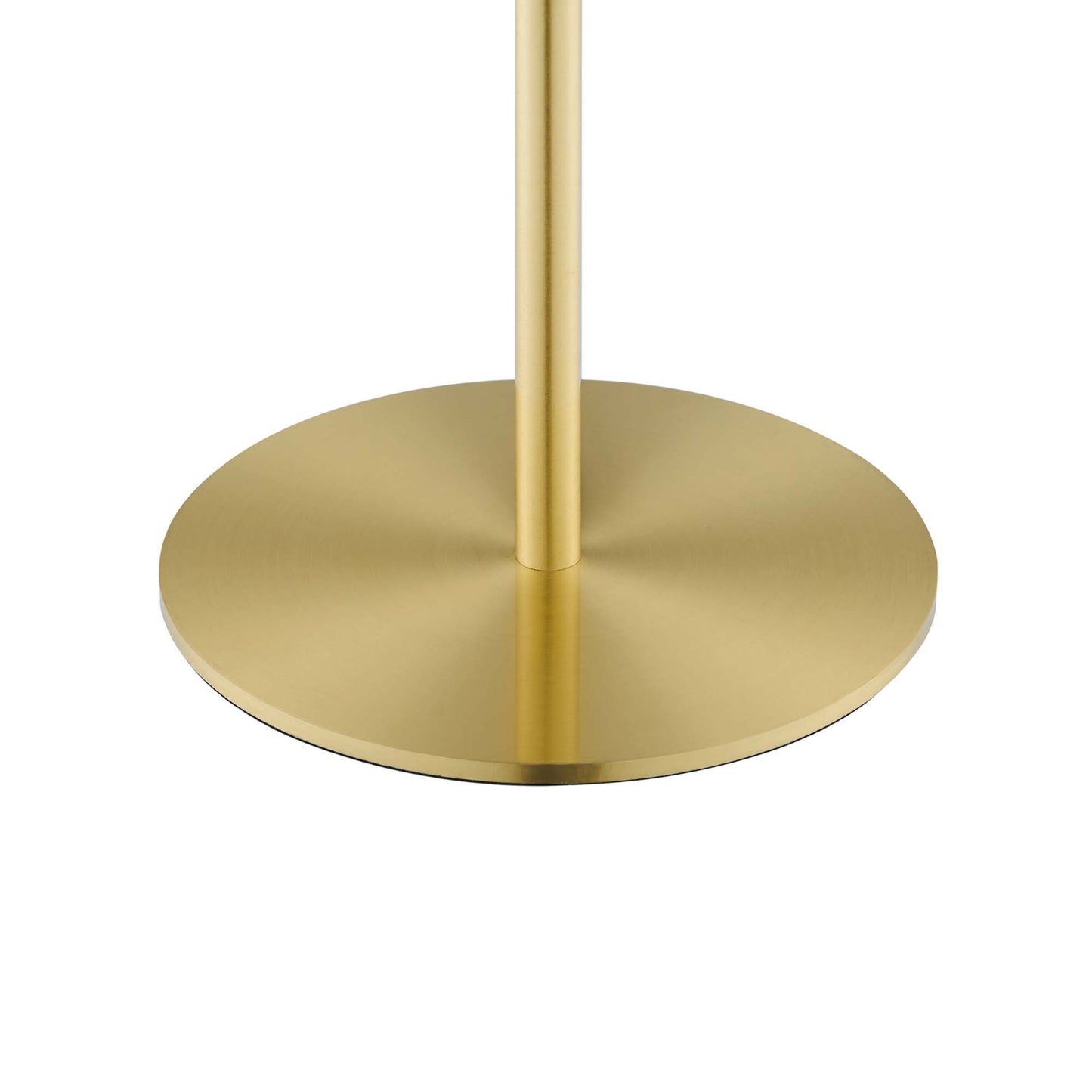 Adare Glass Sphere Glass and Metal Table Lamp in White Satin Brass