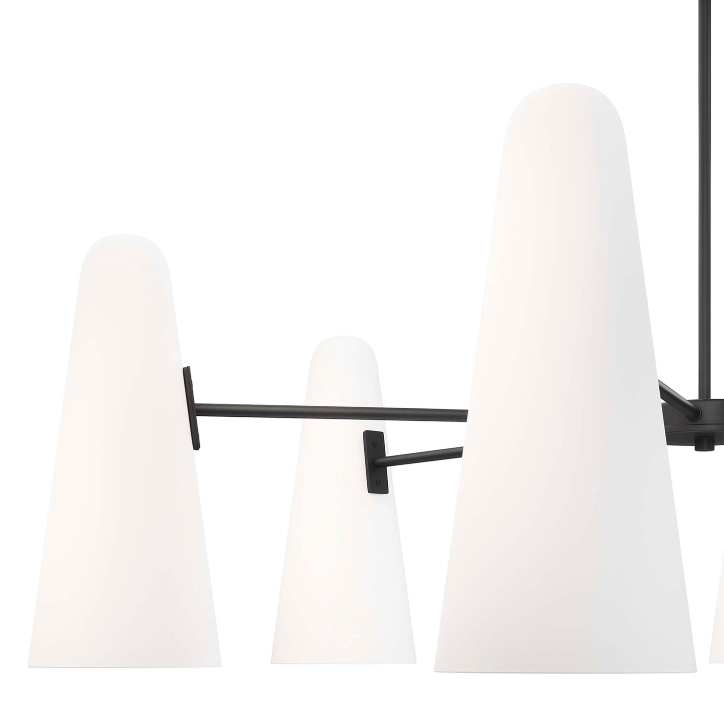 Tova 6-Light Chandelier in Opal Black