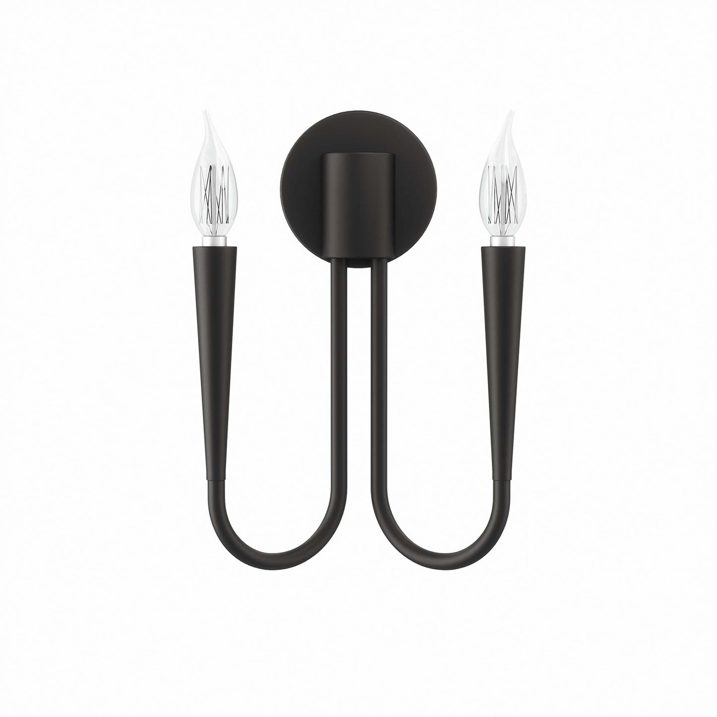 Stryn 2-Light Wall Sconce in Black