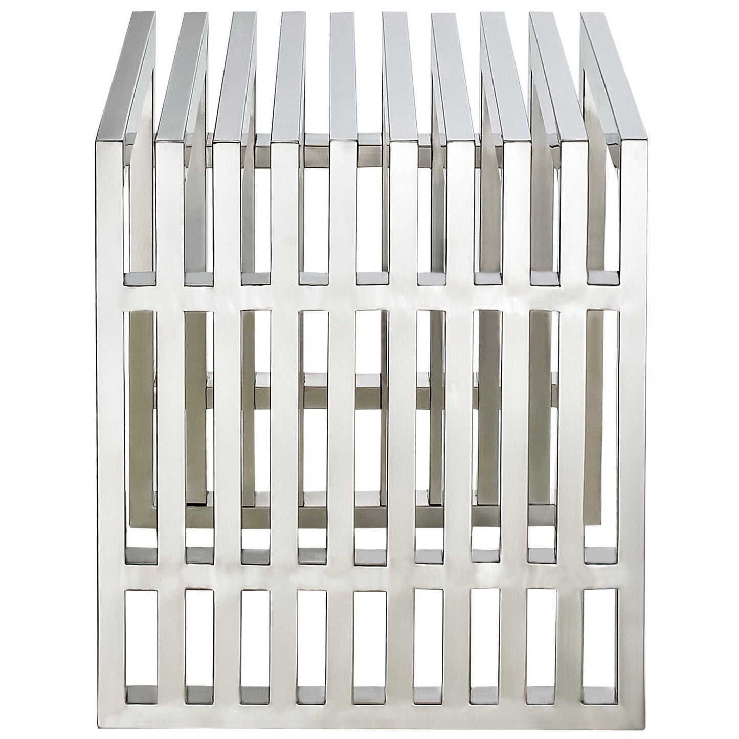 Fenn Small Stainless Steel Bench in Silver