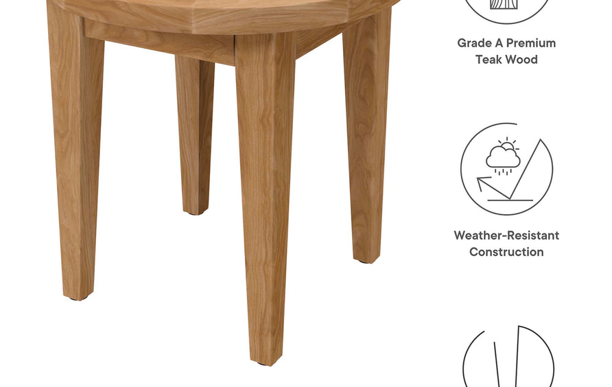 Blake 6-Piece Teak Wood Outdoor Patio Set in Natural Gray