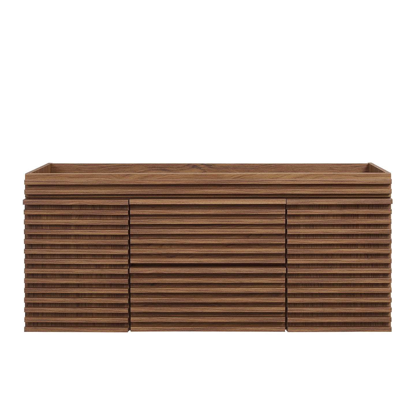 Vera 48" Single Sink Compatible (Not Included) Bathroom Vanity Cabinet in Walnut