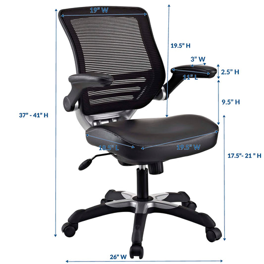Edge Vinyl Office Chair by Furniture for America