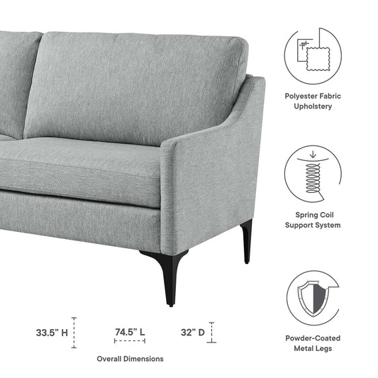 Corland Upholstered Fabric Sofa by Furniture for America