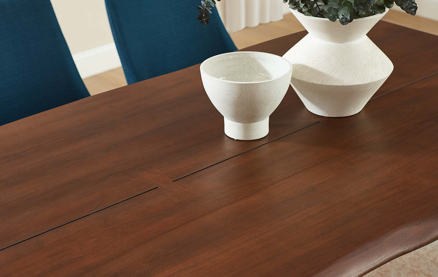 Coir 74" Live Edge Acacia Wood Acacia Wood Dining Table in Black Walnut