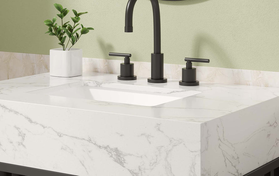 Fenn 30" Bathroom Vanity in White Black