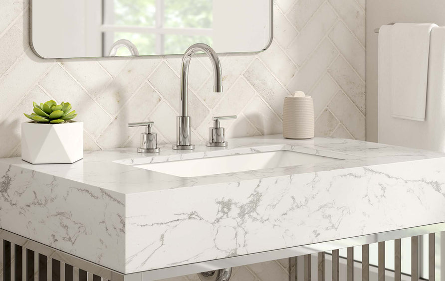 Fenn 36" Bathroom Vanity in White Silver