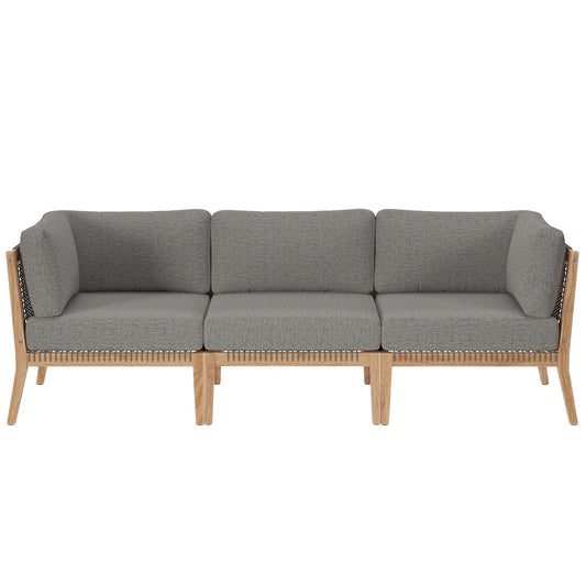 Clearwater Outdoor Patio Teak Wood Sofa by Furniture for America