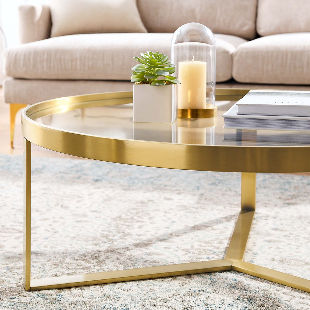 Westport Coffee Table in Gold