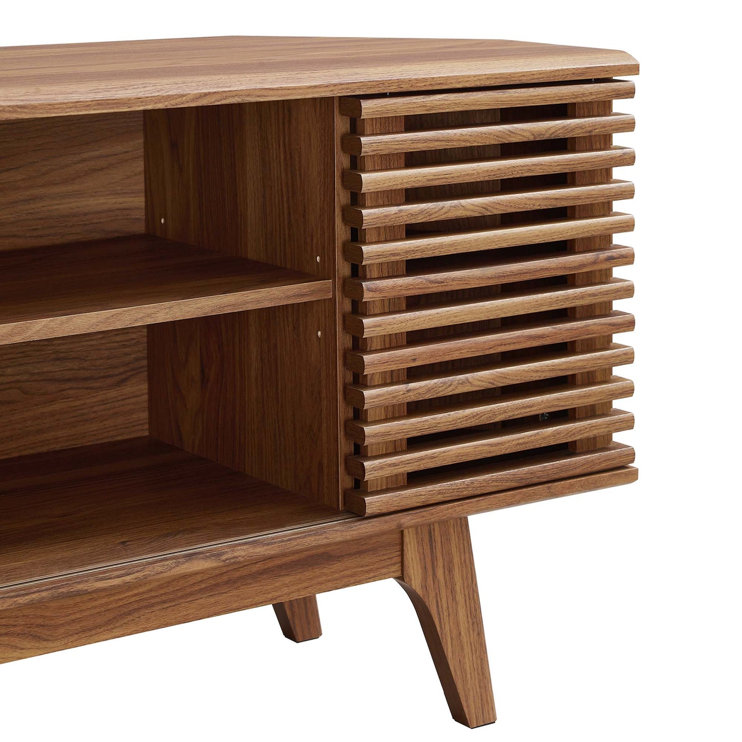 Vera 46" Corner TV Stand in Walnut