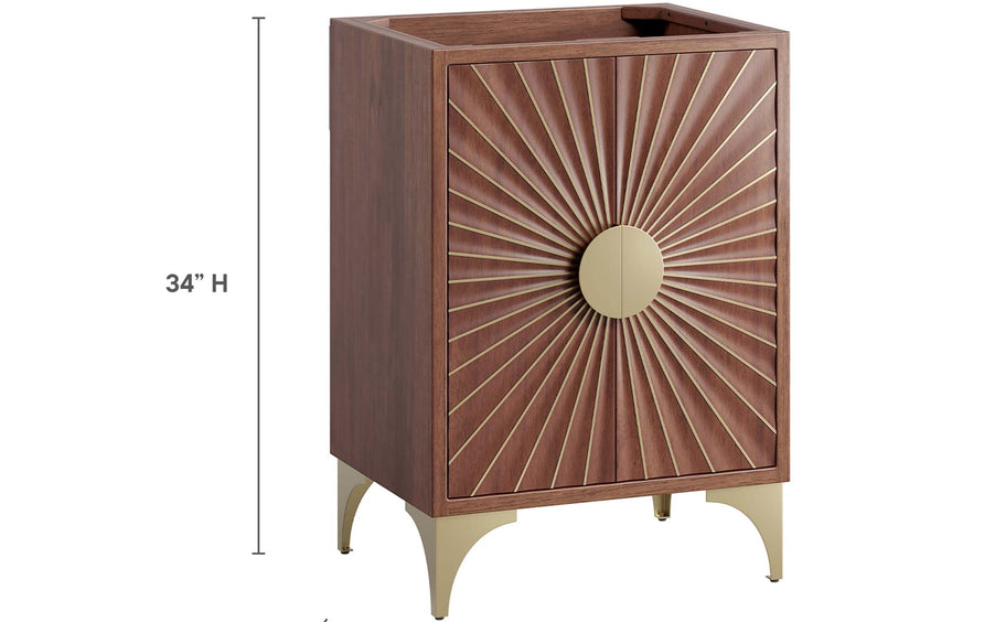 Ridge 24" Bathroom Vanity Cabinet in Walnut