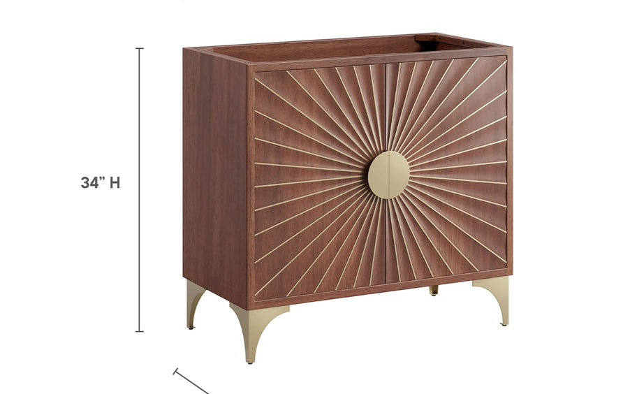 Ridge 36" Bathroom Vanity Cabinet in Walnut