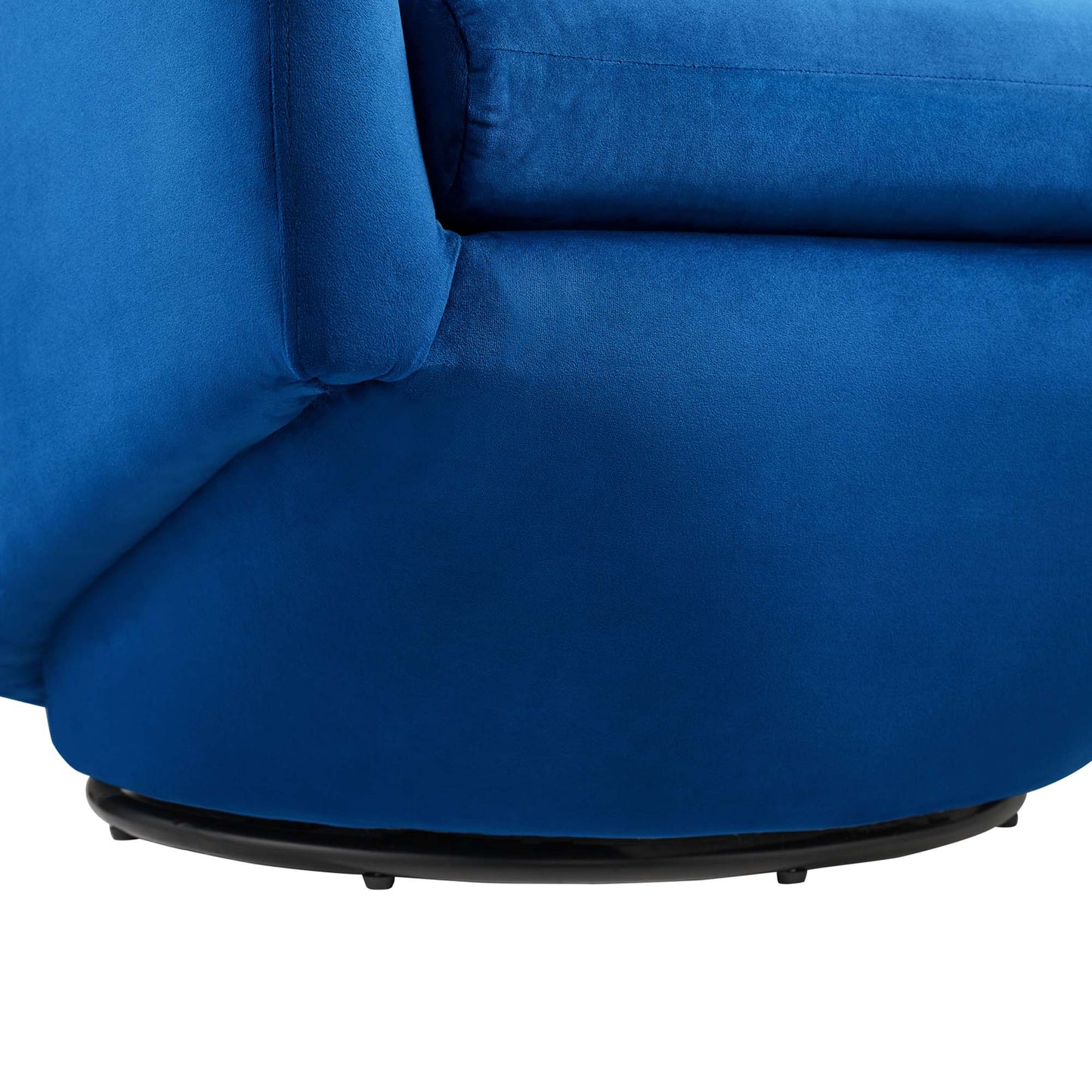 Carlingford Performance Velvet Fabric Swivel Chair in Navy