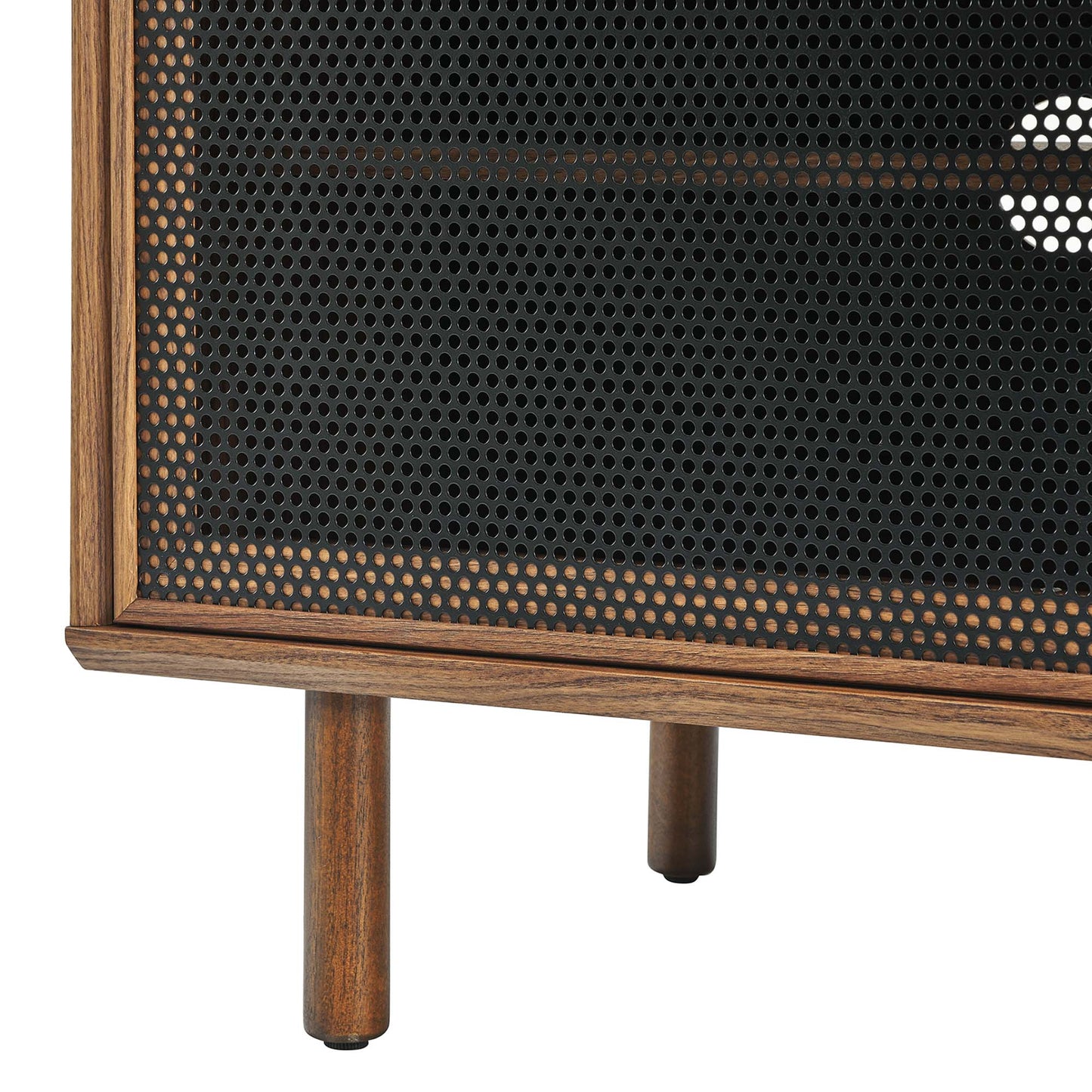 Polaris 67" TV and Vinyl Record Stand in Walnut