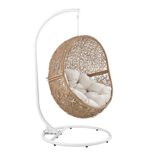 Encase Outdoor Patio Rattan Swing Chair by Furniture for America