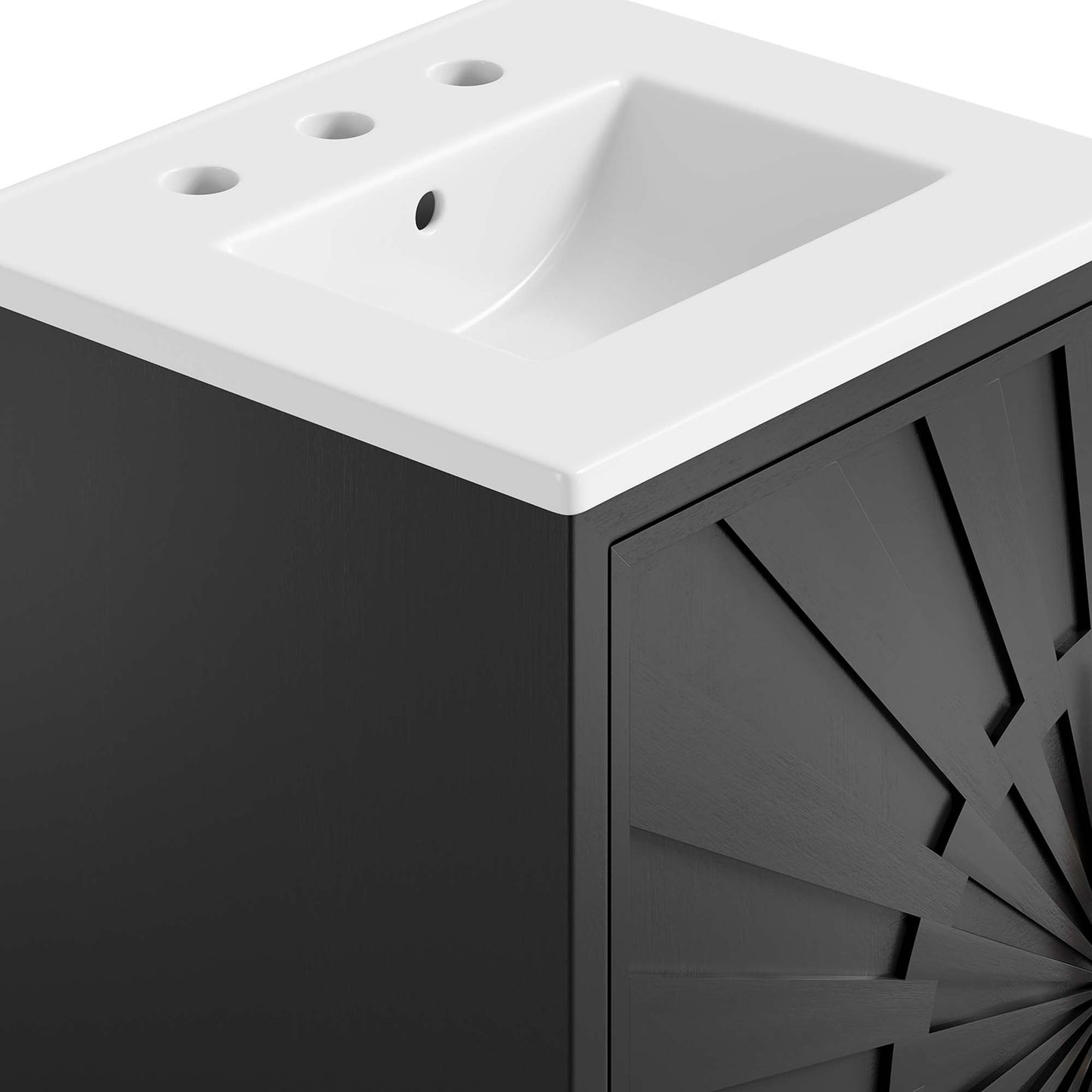 Briar 18" Bathroom Vanity in White Black