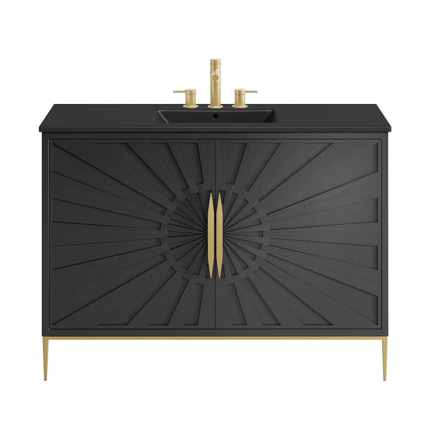 Briar 48" Bathroom Vanity in Black Black