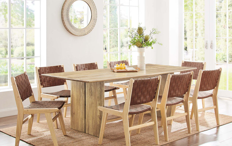 Ember 86" Wood Dining Table in Oak
